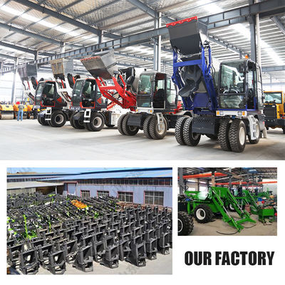 Blue 4*2 PLC Control Concrete Mixer Truck 0-14r/Min For Medium Sized Projects