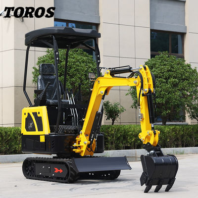 19 kW Toros Minibagger, hydraulischer 1,5-Tonnen-Minibagger für den Heimgebrauch