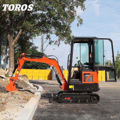 19 kW Toros Minibagger, hydraulischer 1,5-Tonnen-Minibagger für den Heimgebrauch
