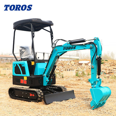 19 kW Toros Minibagger, hydraulischer 1,5-Tonnen-Minibagger für den Heimgebrauch
