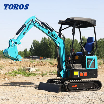 19 kW Toros Minibagger, hydraulischer 1,5-Tonnen-Minibagger für den Heimgebrauch