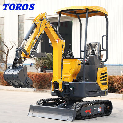 1200 kg geschlossene Kabine Diesel Kompakt Mini Digger 30° Max Gradability