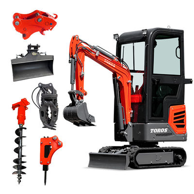 Hohe Manövrierfähigkeit Kleiner Minibagger 1,2 Tonnen 2870 mm Transportlänge