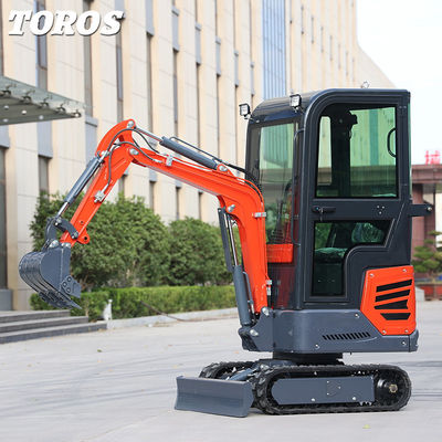 Hohe Manövrierfähigkeit Kleiner Minibagger 1,2 Tonnen 2870 mm Transportlänge